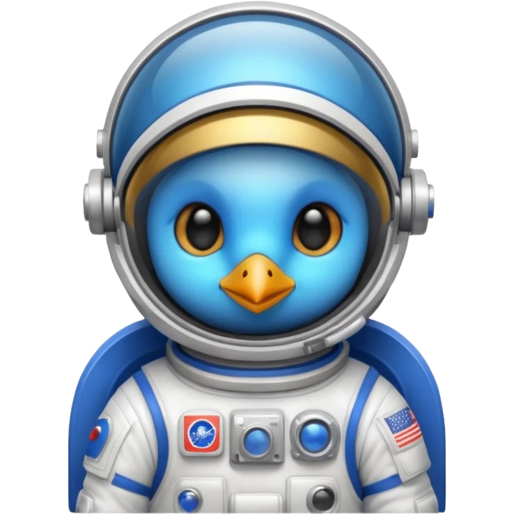 bird with astronaut suit emoji