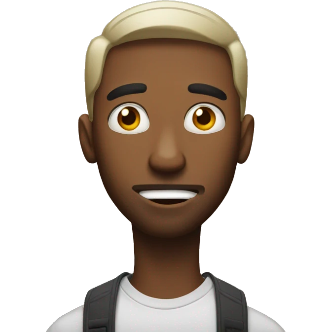Surprised American Man not black emoji