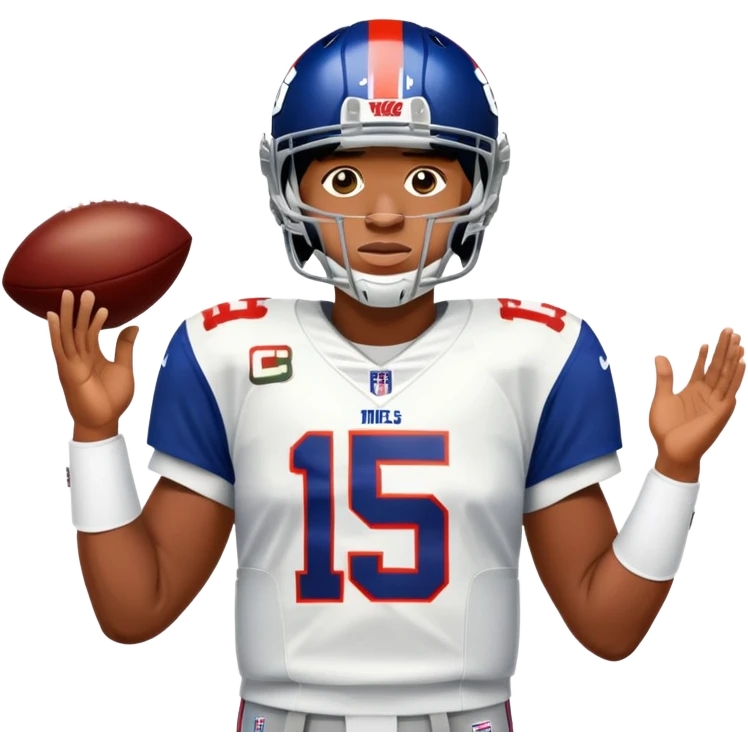 Jameis Winston in #15 New York giants uniform emoji