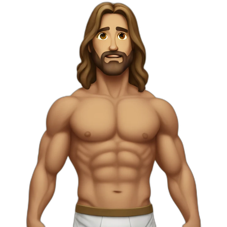 Jesus bodybuilder emoji