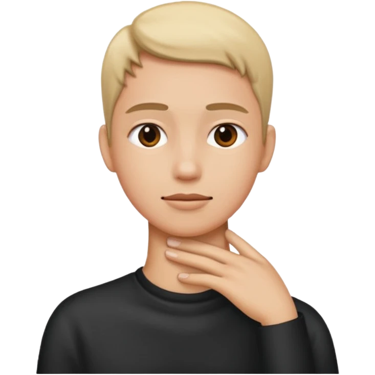 Hand single into middle of neck  emoji