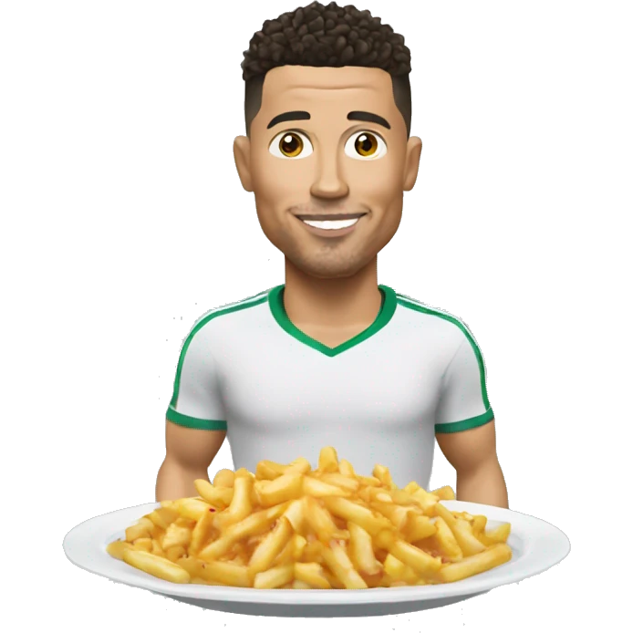 Ronaldo mange une poutine emoji