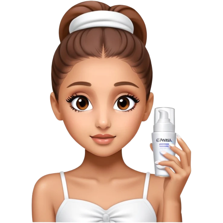 skin care cream application Ariana Grande emoji