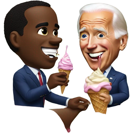 diddy eating ice cream with joe biden emoji