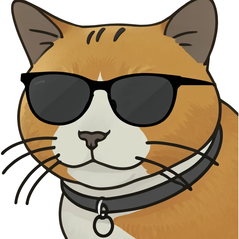 Cat with sunglasses emoji