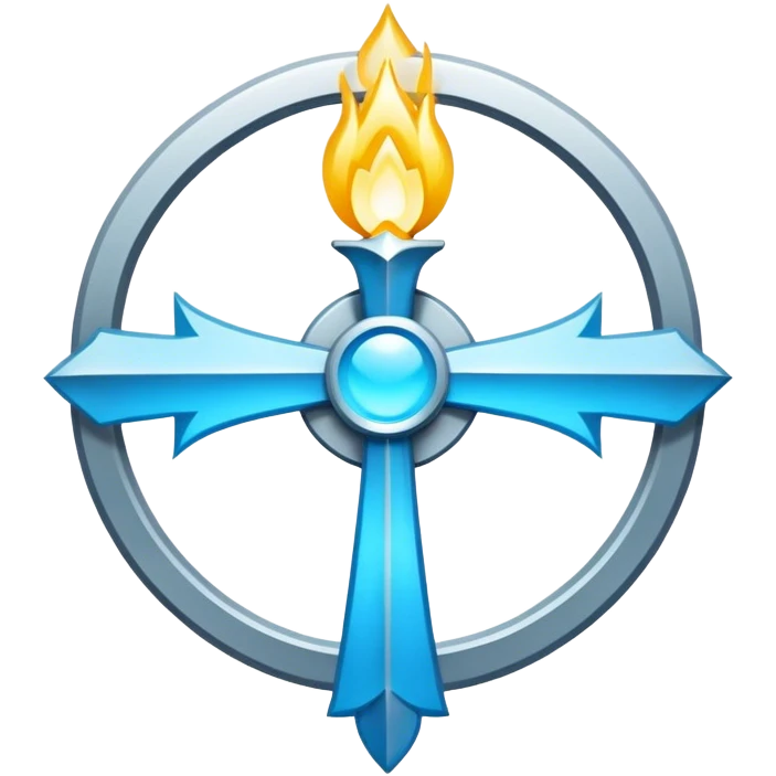 Apostle's emblem with a touch of light blue emoji