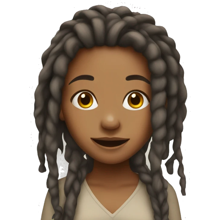 Girl wearing dreadlocks  emoji