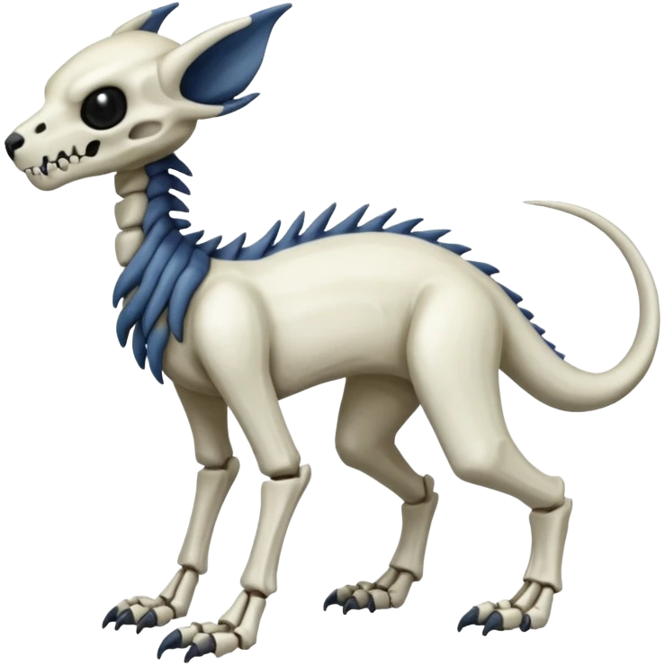 Eldritch Spooky Scary Skeletal Linoone-Absol-Trico-Hybrid (Full body) emoji