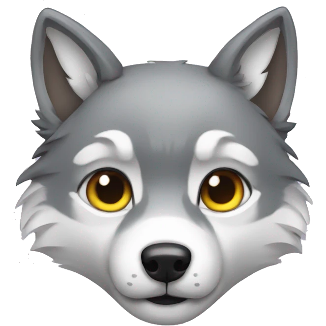 Cute wolf emoji