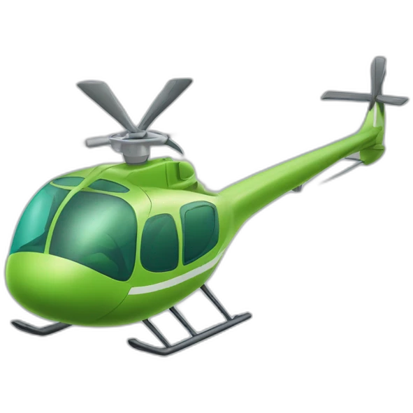 Grenouille dans un hélicoptère emoji