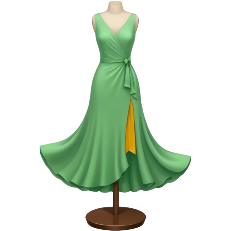 dress mannequin with green dresss emoji