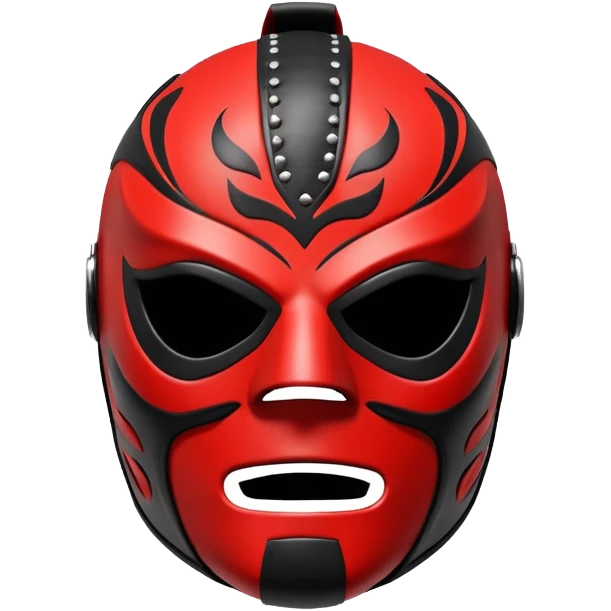 red and black luchador mask emoji