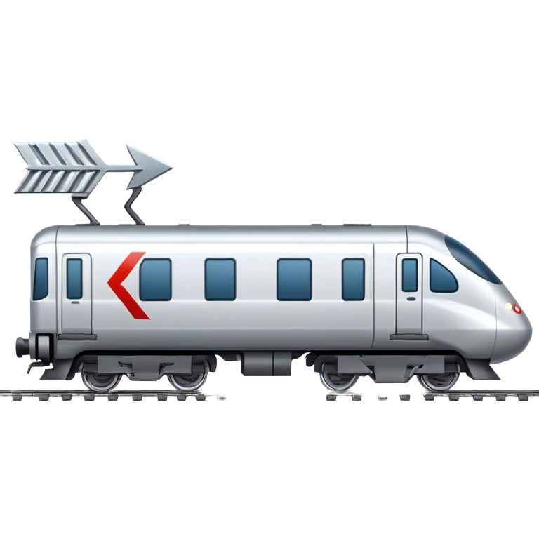 train TGV shaped arrow emoji