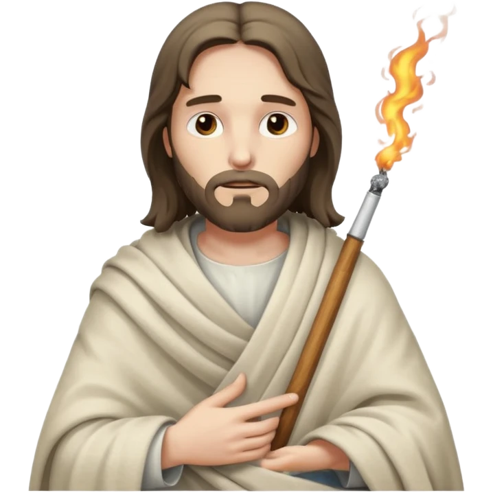 Jesus smoking a blanket emoji