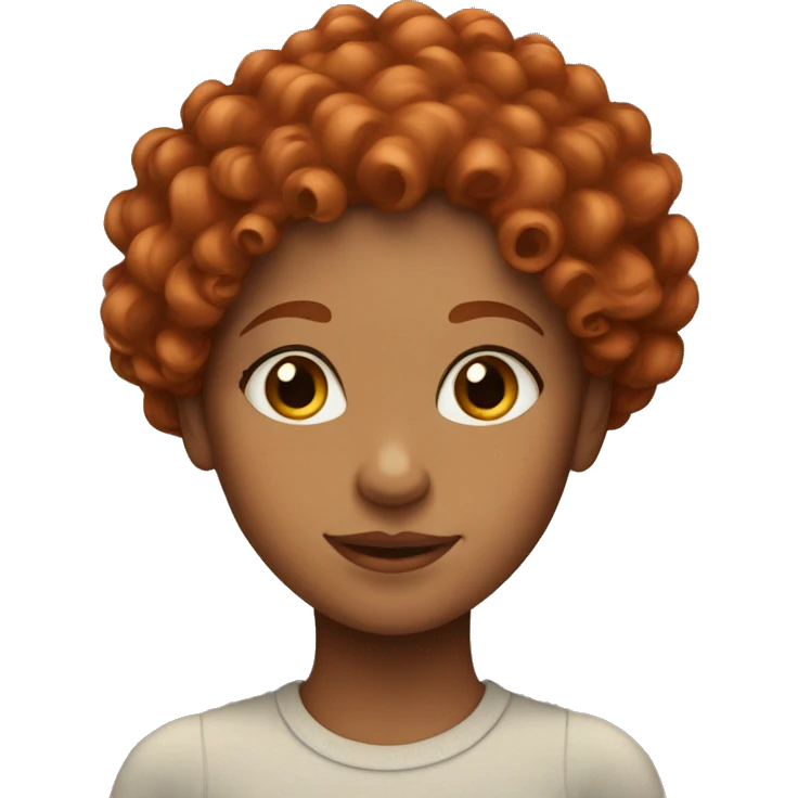 Redhead girl with curly hair emoji