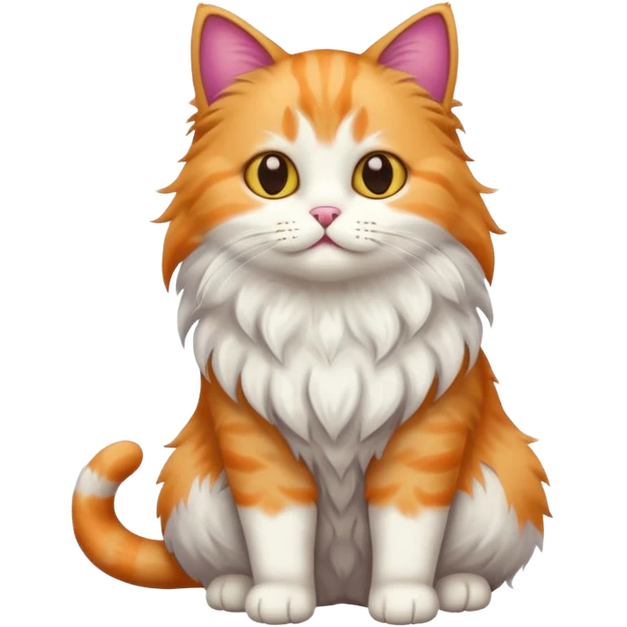 cat, full body, different color emoji