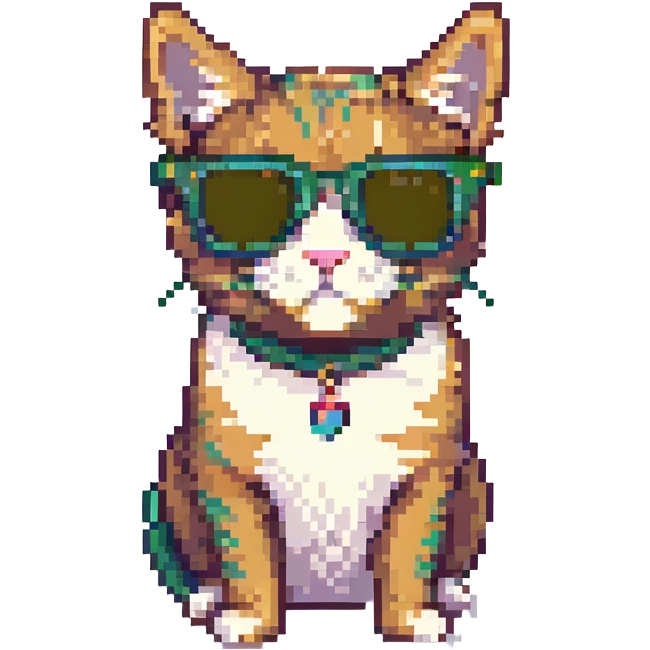 A cat wearing sunglasses emoji