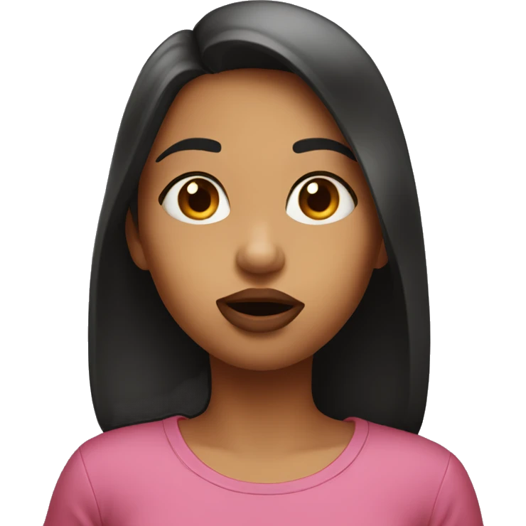 Girl blows a kiss emoji