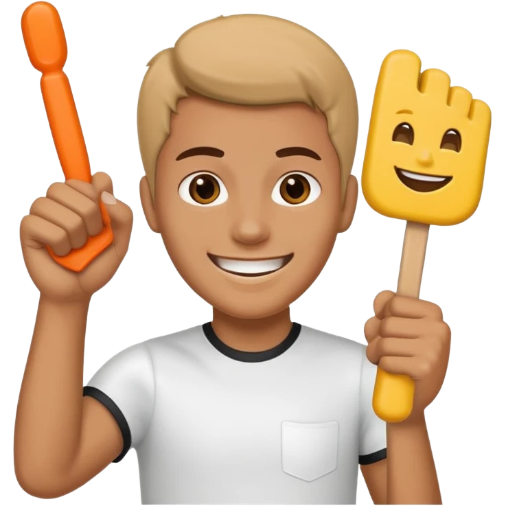Fan with Foam Finger emoji