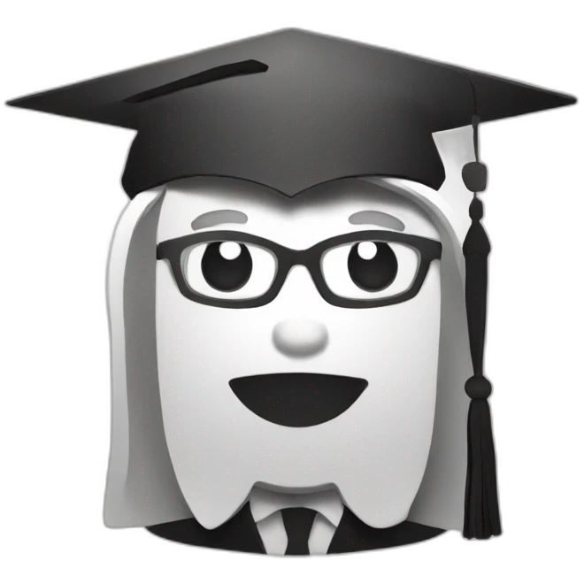 education logo black and white emoji