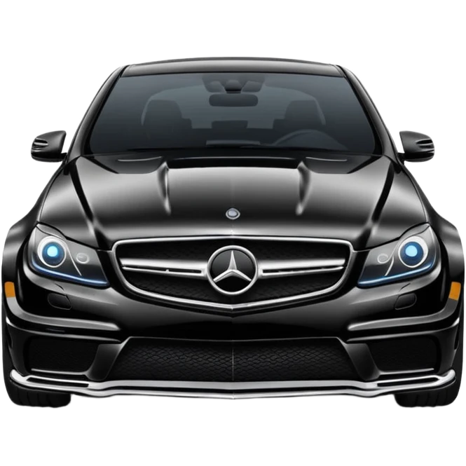 black mercedes c63 emoji