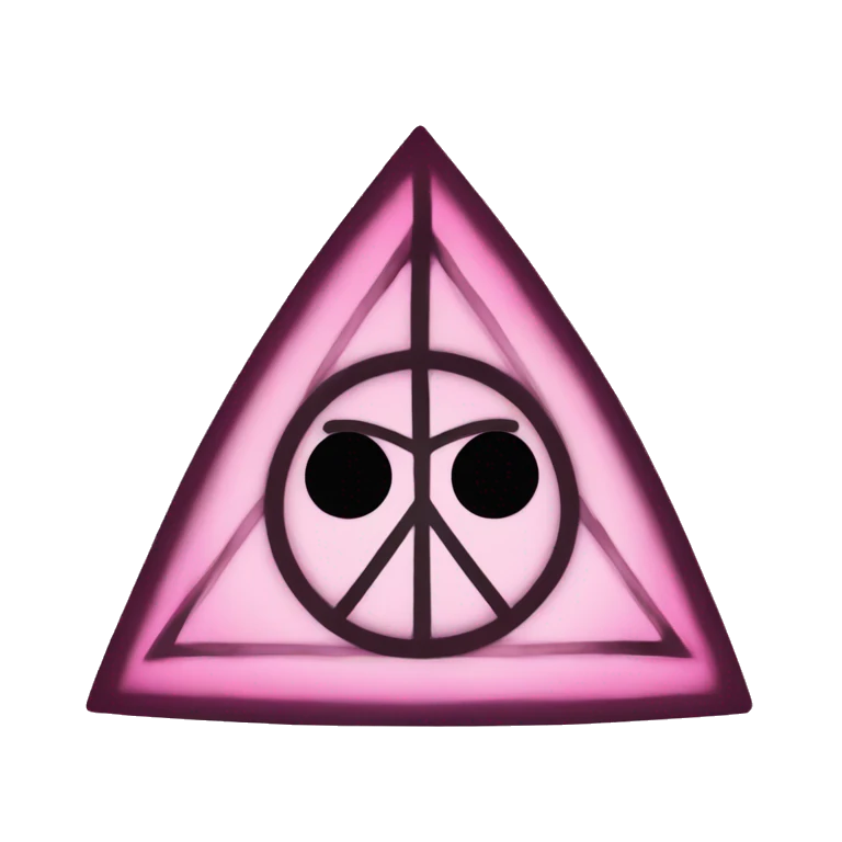 Pink Deathly hallows emoji