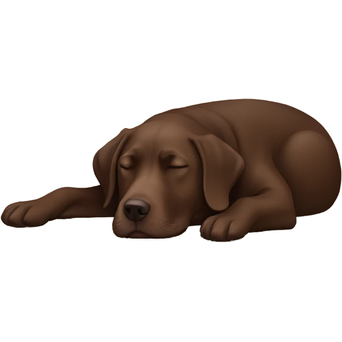 Sleeping chocolate lab emoji