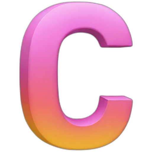 letter C 3D colors emoji