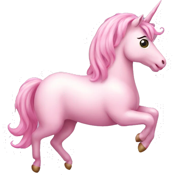 Light pink unicorn balloon  emoji
