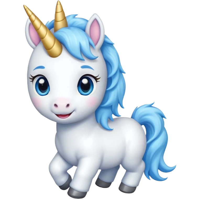 baby unicorn, chibi full body emoji