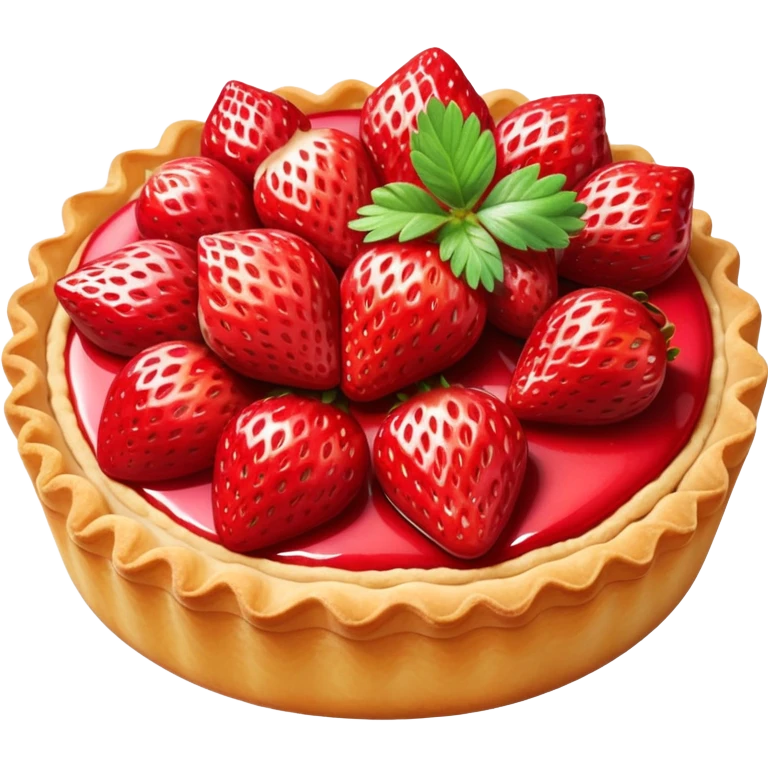 ultra realistic strawberry tart emoji