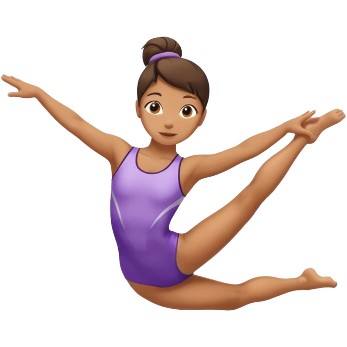Mujer de 27 años haciendo gimnasia, cute emoji
