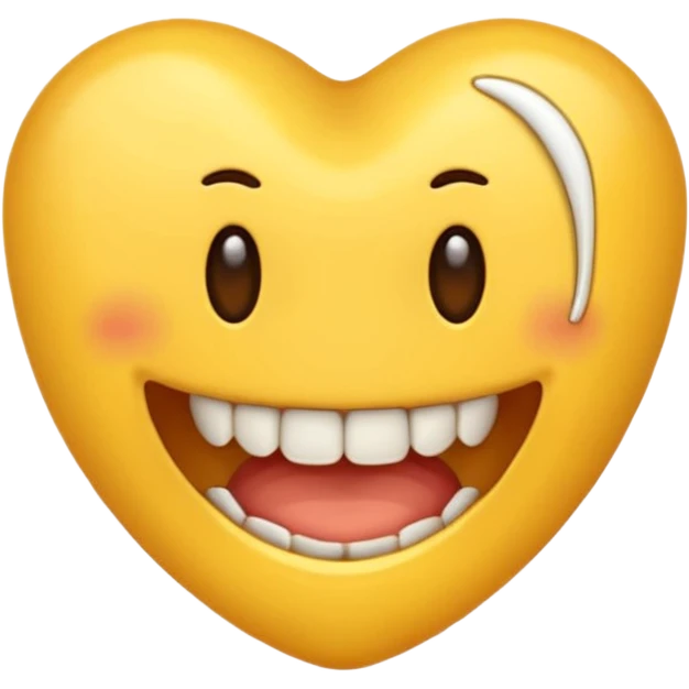 Un emoji normal qui rit avec des dents cassées emoji