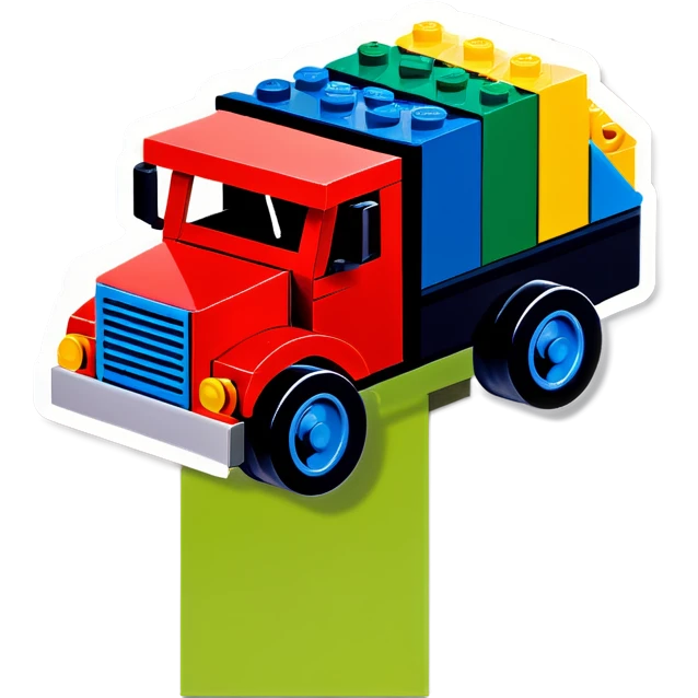 Legos in a truck  emoji