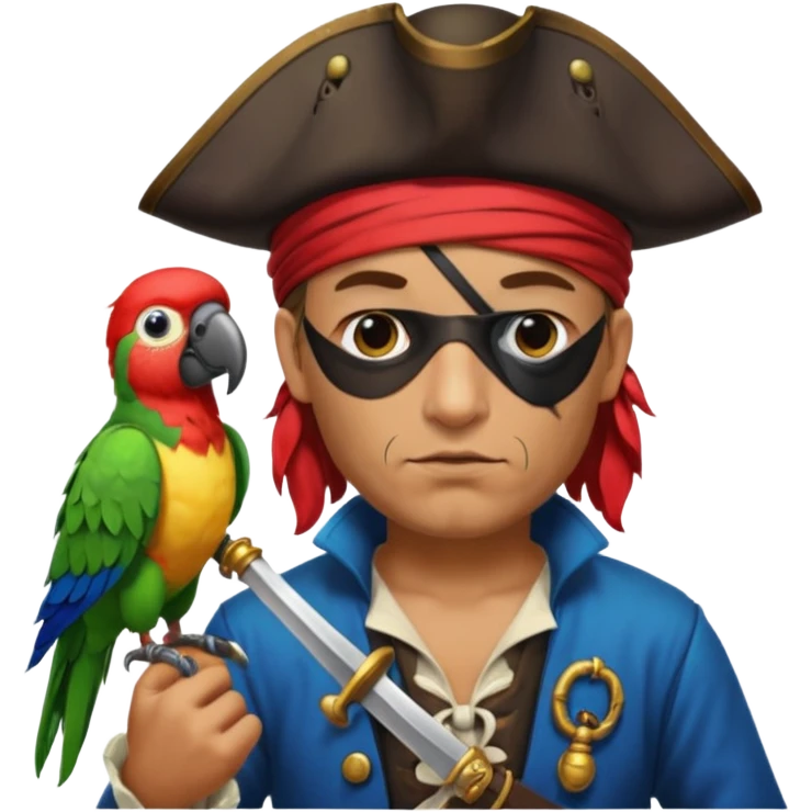 pirate with a parrot emoji