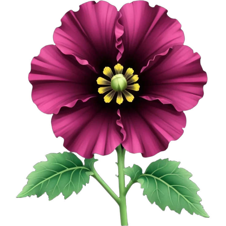 black hollyhock flower emoji