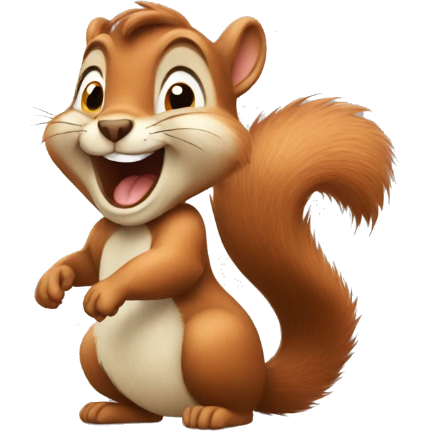 Squirrel cartoon  laughter emoji