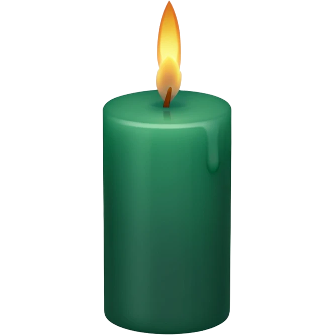  Dark Green candle  emoji