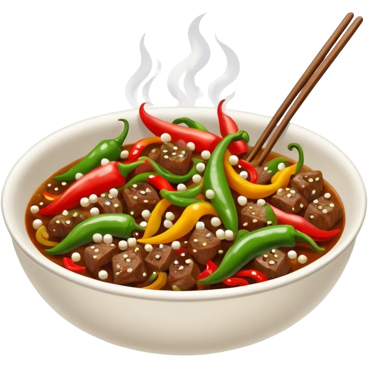 Beef and pepper Chinese dish emoji