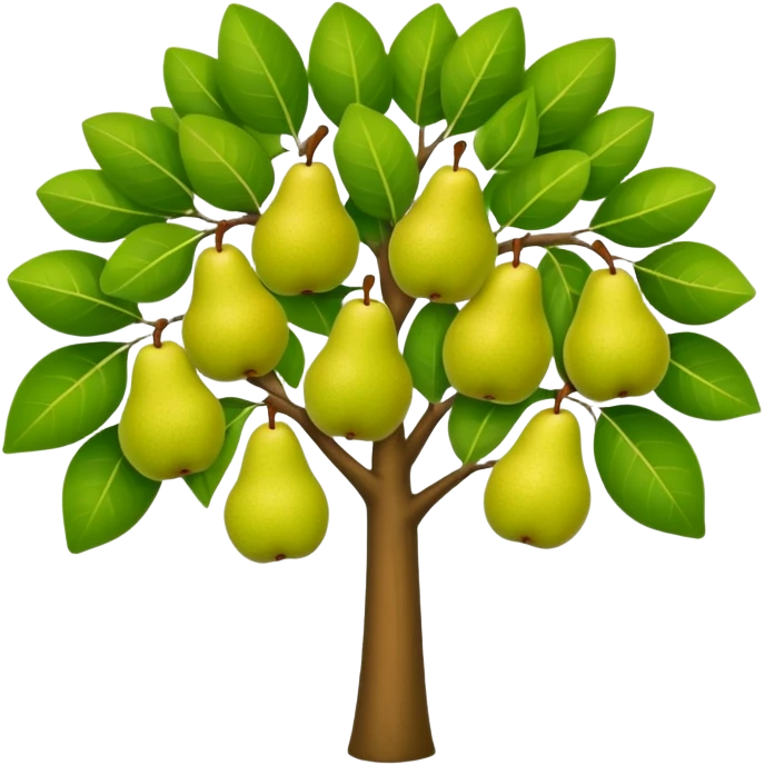 Pear Tree colorful emoji