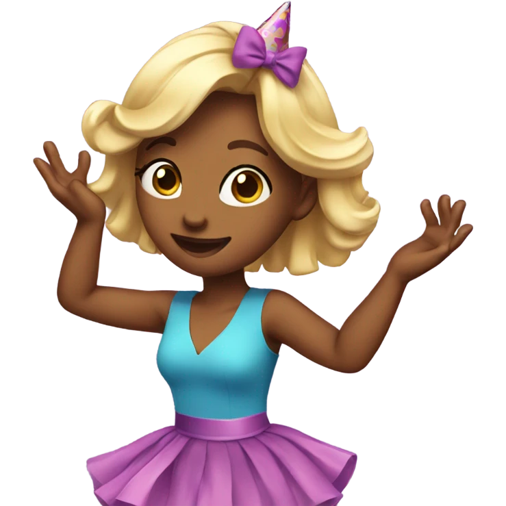 Dancing birthday girl emoji