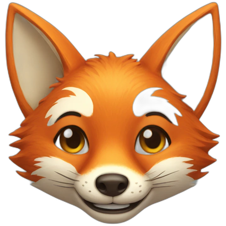 one smiling fox head emoji