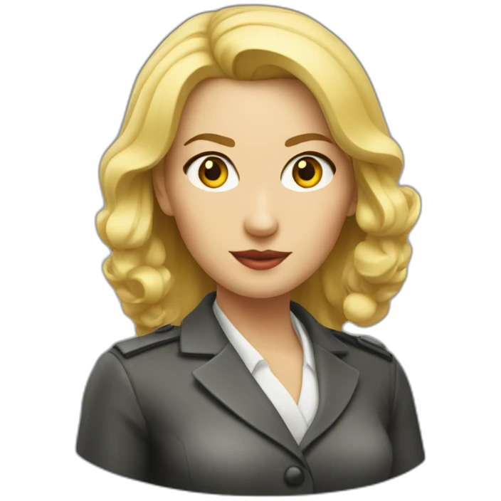 blond female spy in their early thirties emoji