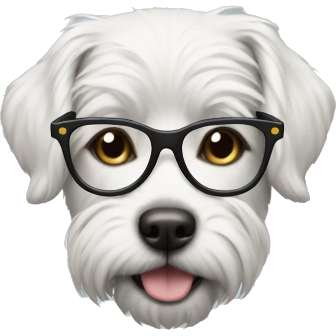 Dog with glasses  emoji