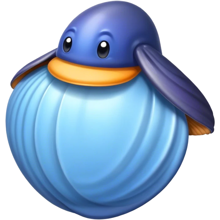 Blue mussel emoji