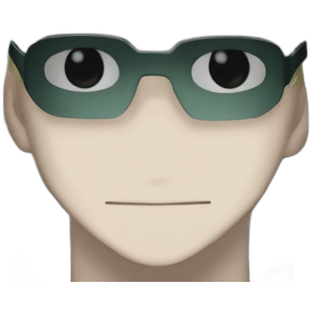 satoru gojo from jujutsu kaisen with mask on eyes emoji