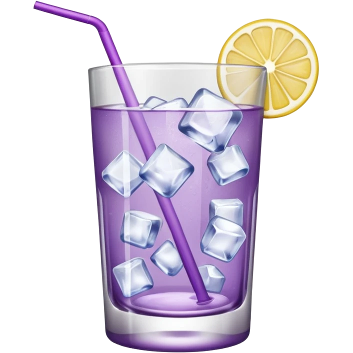 Cocktail light purple with high glass emoji