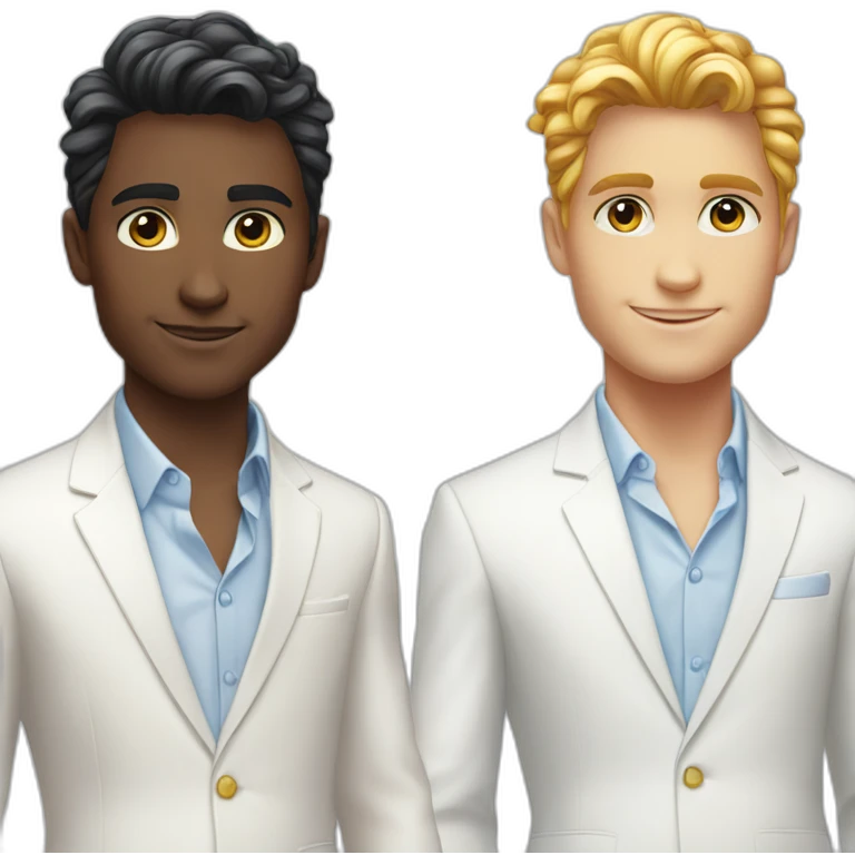 Posh-boy-with-white-suit-and-blue-eyes-and-rainbow-unicorn-hair emoji