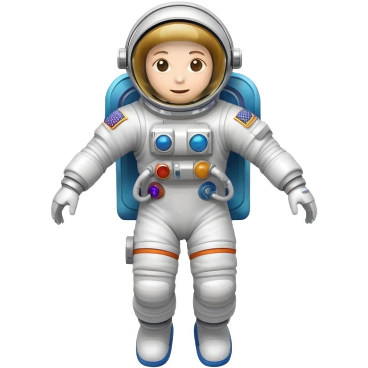 astronaut floating in colorful space suit emoji