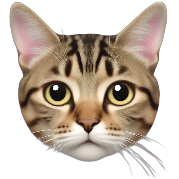 ((Pink mustache)) on a cats face emoji